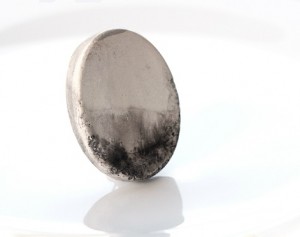 concrete oval brooch